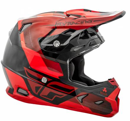 Шлем (кроссовый) FLY RACING TOXIN ORIGINAL красный/черный (2018)  M