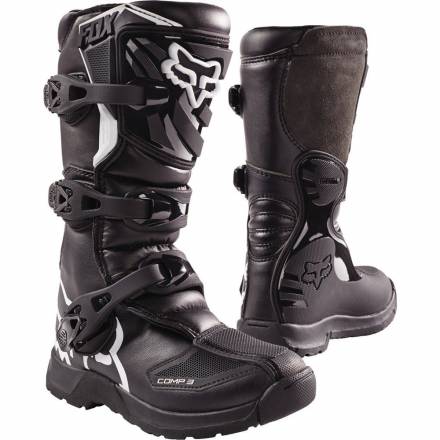Мотоботы подростковые Fox Comp 3 Youth Boot Black Y1 (18238-001-1)