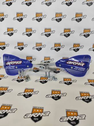 Защита рук с креплениями к траверсе руля (синие щитки)