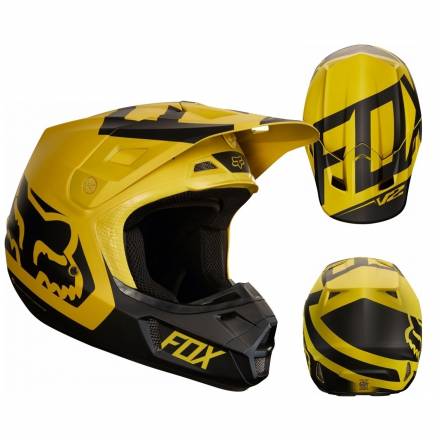 Мотошлем Fox V2 Preme Helmet Dark Yellow M 57-58cm (19528-547-M)