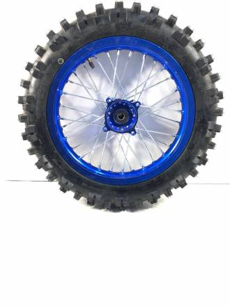 Колесо 14 заднее 90/100-14 алюм. обод, покрышка kenda синее