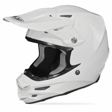 Шлем (кроссовый)  F2 CARBON SOLID белый глянцевый   L