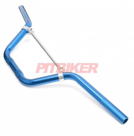 Руль 22 алюминиевый без подушки средний синий толстостенный