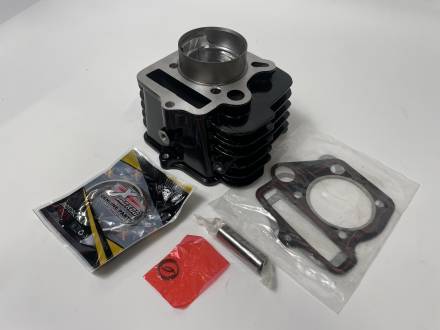 Поршневая в сборе KAYO125, TTR125, Alfa/Delta (52,4мм, H=78мм, палец=13мм, алюминиевая черная)