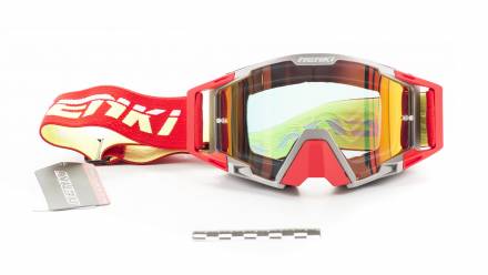 Очки Мотокросс NENKI NK-1025 серо/красные