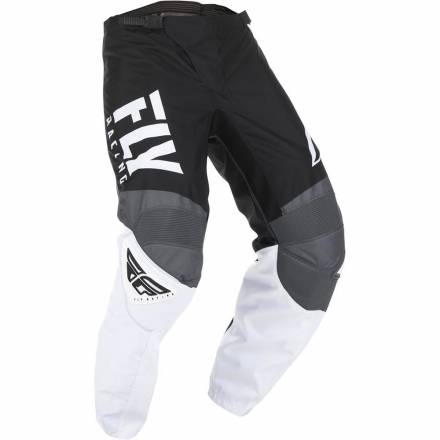Брюки для мотокросса FLY RACING F-16 черные/белые/серые (2019) 38