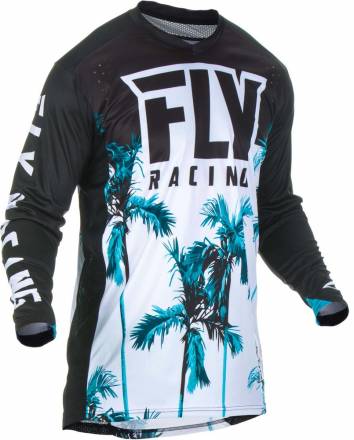 Футболка для мотокросса FLY RACING LITE HYDROGEN PARADISE голубая/черная (2019)  L