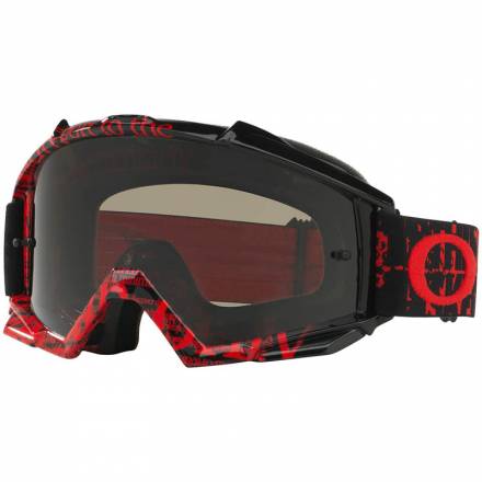 Очки для мотокросса OAKLEY Proven Tagline красные-черные / темно-серая (59-458)