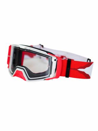 EF56 Кроссовые очки 101 HD (heavy duty) Белый/Красный