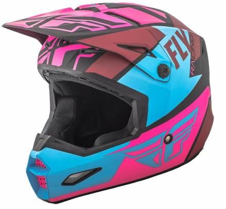 Шлем детский (кроссовый) FLY RACING ELITE GUILD розовый/синий/черный матовый (2018)   YM