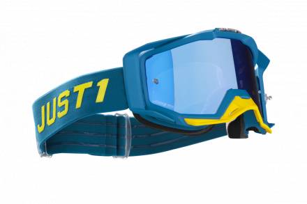 Очки для мотокросса JUST1 IRIS TRACK желтые/синие, синие