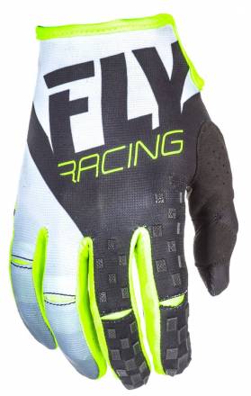 Перчатки FLY RACING KINETIC черные/белые/Hi-Vis желтые (2018) 12