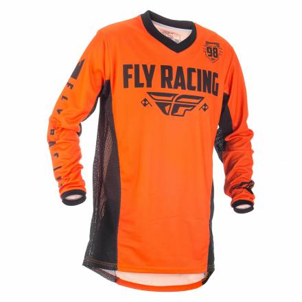 Футболка для мотокросса FLY RACING PATROL серая/оранжевая/черная (2018)  L
