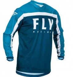 Футболка для мотокросса FLY RACING F-16 синяя/голубая/белая (2020)  XXL