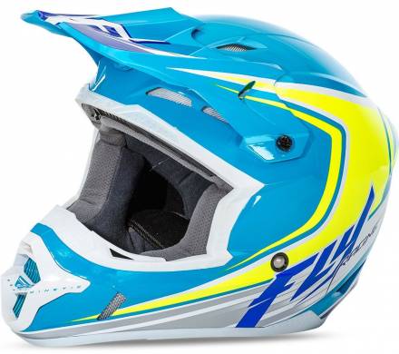 Шлем (кроссовый) KINETIC FULLSPEED синий/желтый Hi-Vis матовый XL