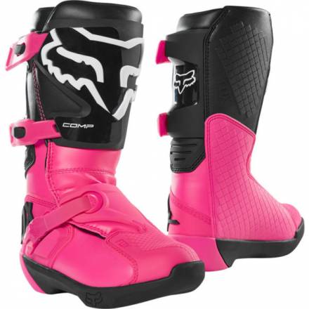 Мотоботы подростковые Fox Comp Youth Boot Black/Pink 7 (24014-285-7)