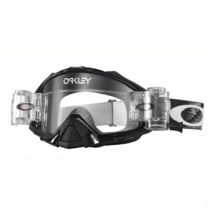 Очки для мотокросса OAKLEY Mayhem Pro (Roll-Off) Solid черные глянцевые / прозрачная (OO7051-37)