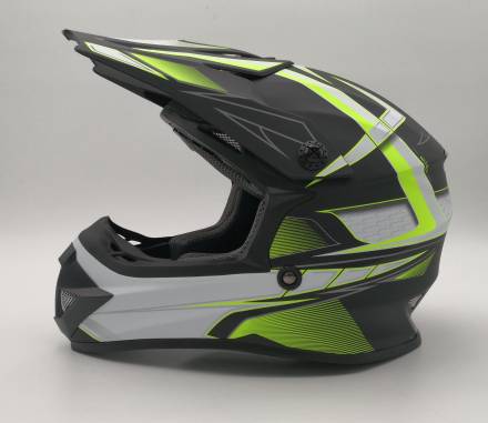 Шлем детский (кроссовый) ATAKI SC-15 Rift Hi-Vis желтый/черный матовый   YS