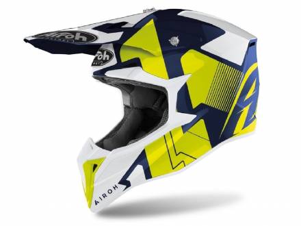 Мотошлем AIROH WRAAP RAZE (BLUE GLOSS Кросс-Эндуро термопластик S)