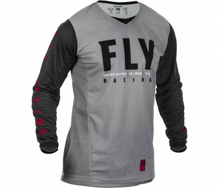 Футболка для мотокросса FLY RACING PATROL серая/черная (2020)  L