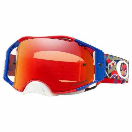 Очки для мотокросса OAKLEY Airbrake Camo оранжевые-синие /синяя Prizm MX (OO7046-79)