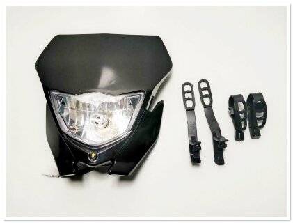 Фара светодиодная с обтекателем черная