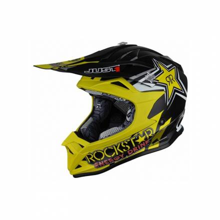 Шлем (кроссовый) JUST1 J32 Rockstar желтый/черный/белый матовый (2018)  XL