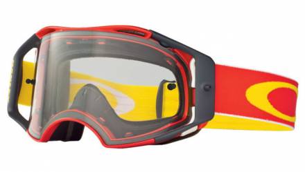 Очки для мотокросса OAKLEY Airbrake Core красные-желтые / прозрачная  (OO7046-74)