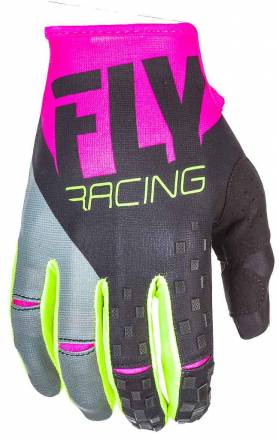 Перчатки FLY RACING KINETIC розовые/черные/Hi-Vis желтые (2018)  9