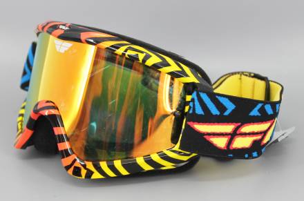 Очки для мотокросса FLY RACING ZONE COMP (2018) черные/желтые/оранжевые, золотистые
