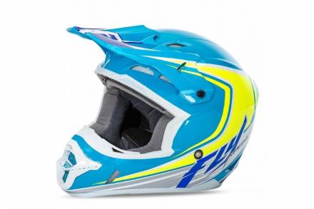 Шлем (кроссовый) KINETIC FULLSPEED синий/желтый Hi-Vis матовый XXL