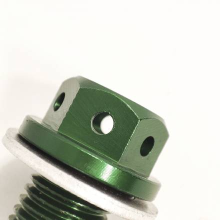 Пробка двигателя сливная с магнитом М12 х1,50  SM-PARTS зеленая