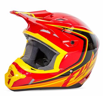 Шлем (кроссовый) KINETIC FULLSPEED красный/черный/желтый глянцевый XS