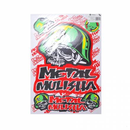 Наклейки лист (30х45 см) &quot;Metal Mulisha&quot; зеленый/черный