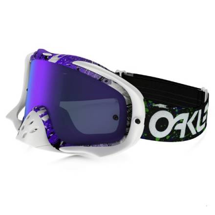 Очки для мотокросса OAKLEY Crowbar Splatter фиолетовые-белые / фиолетовая Iridium  (OO7025-39)