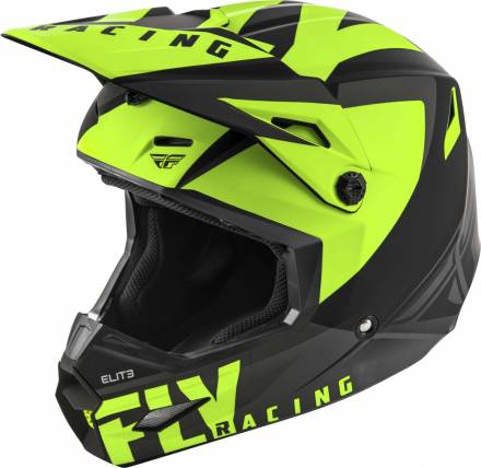 Шлем детский (кроссовый) FLY RACING ELITE VIGILANT черный/Hi-Vis желтый матовый (2019)  YL