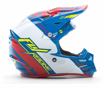 Шлем (кроссовый)  F2 CARBON MIPS CANARD REPLICA синий/белый/красный глянцевый (2017)    S