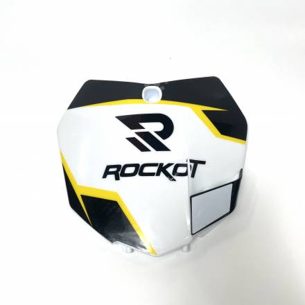 Щиток передний ROCKOT белый с черно-желтой графикой