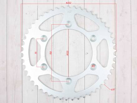 Звезда ведомая стальная 520 49т