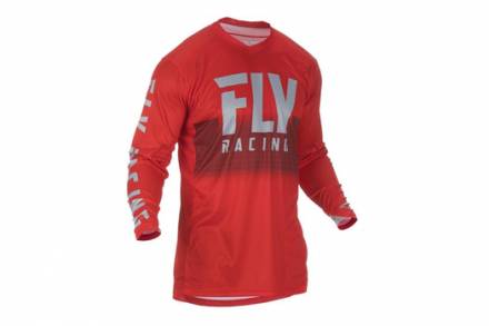 Футболка для мотокросса FLY RACING LITE HYDROGEN красная/серая (2019)  L