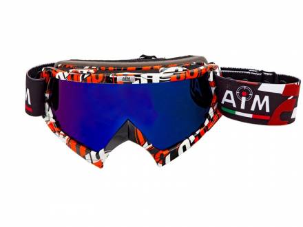 Очки кроссовые AiM (PRO) 157-700 Red-White-Black Glossy