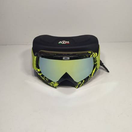 Очки кроссовые AiM (PRO) 157-600 Black-Yellow Glossy