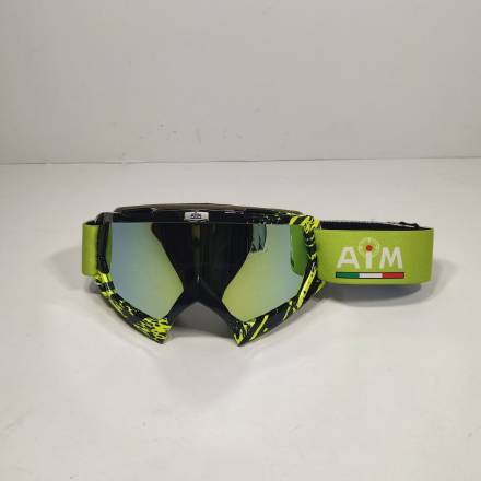 Очки кроссовые AiM (PRO) 157-600 Black-Yellow Glossy