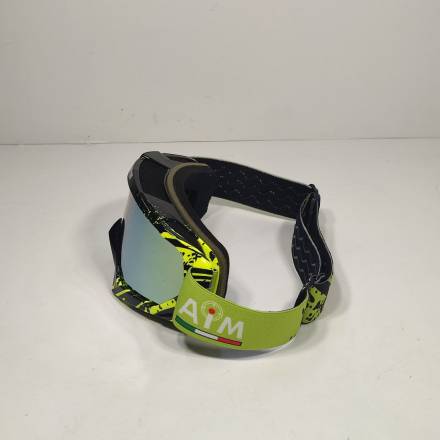 Очки кроссовые AiM (PRO) 157-600 Black-Yellow Glossy