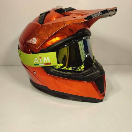 Очки кроссовые AiM (PRO) 157-600 Black-Yellow Glossy