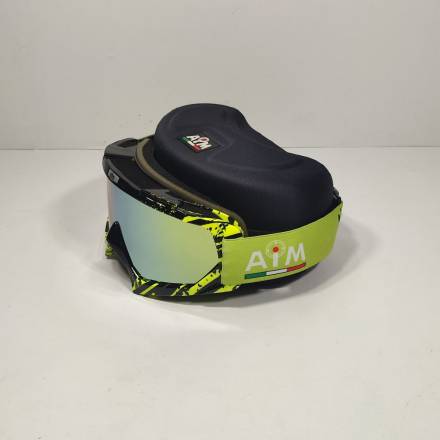 Очки кроссовые AiM (PRO) 157-600 Black-Yellow Glossy