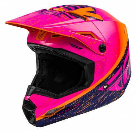 Шлем детский (кроссовый) FLY RACING KINETIC K120 ECE оранжевый/розовый/черный  YL
