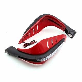 Защита рук с поворотниками красная