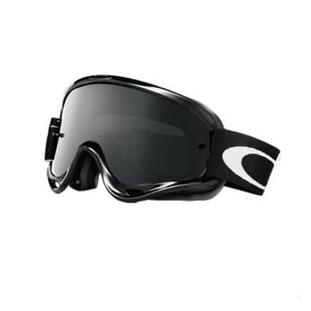 Очки для мотокросса детские OAKLEY O-Frame XS Solid черные глянцевые / светло-серая (01-630)