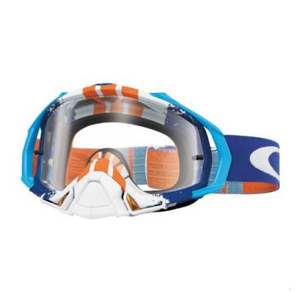 Очки для мотокросса OAKLEY Mayhem Pro Pinned Race синие-белые / прозрачная (OO7051-29)